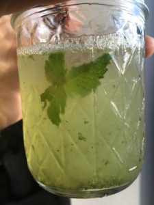 beat the heat with this summer drink recipe that combines limeade with pureed fresh mint.